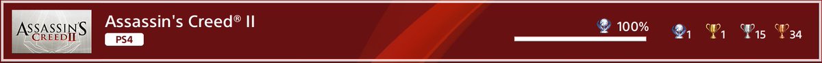 LadyUraniya's tweet photo. 🏆🏆🏆 Platinum 59 - Assassin's Creed 2 HD 🏆🏆🏆

#PlatinumTrophy  #PS4 #AssassinsCreed2 #Платина https://t.co/lNDu3s5I6h