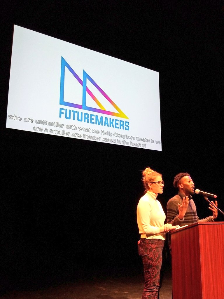 AwesomePgh's tweet photo. Honored to share the stage with impactful organizations dedicated to a vibrant, inclusive ecosystem in Pittsburgh like @newsunrisingpgh, @ioby and @KSTheater's #Futuremakers. https://t.co/Go7C2V8RnV