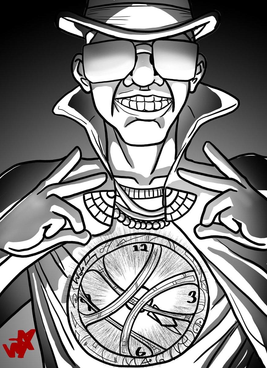 Magnomite's tweet image. #inktober #Inktober2018 #day14 #Clock
#Flavorflav #Drstrange #Timestone #OriginalProtectorofTime #Brothervoodoo
#marvel #MCU