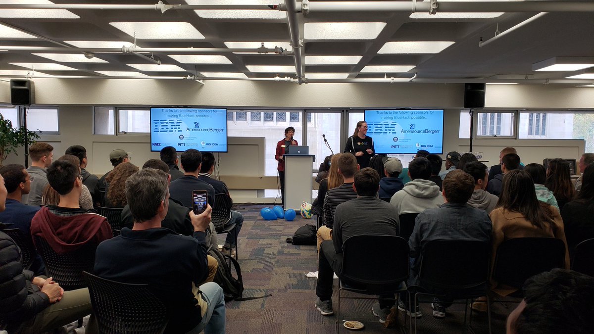 jimcjen's tweet photo. .@babscarryer motivating the teams at the #bluehack competition to continue developing their ideas beyond today! @PittInnovates https://t.co/5QLDTwxhFS