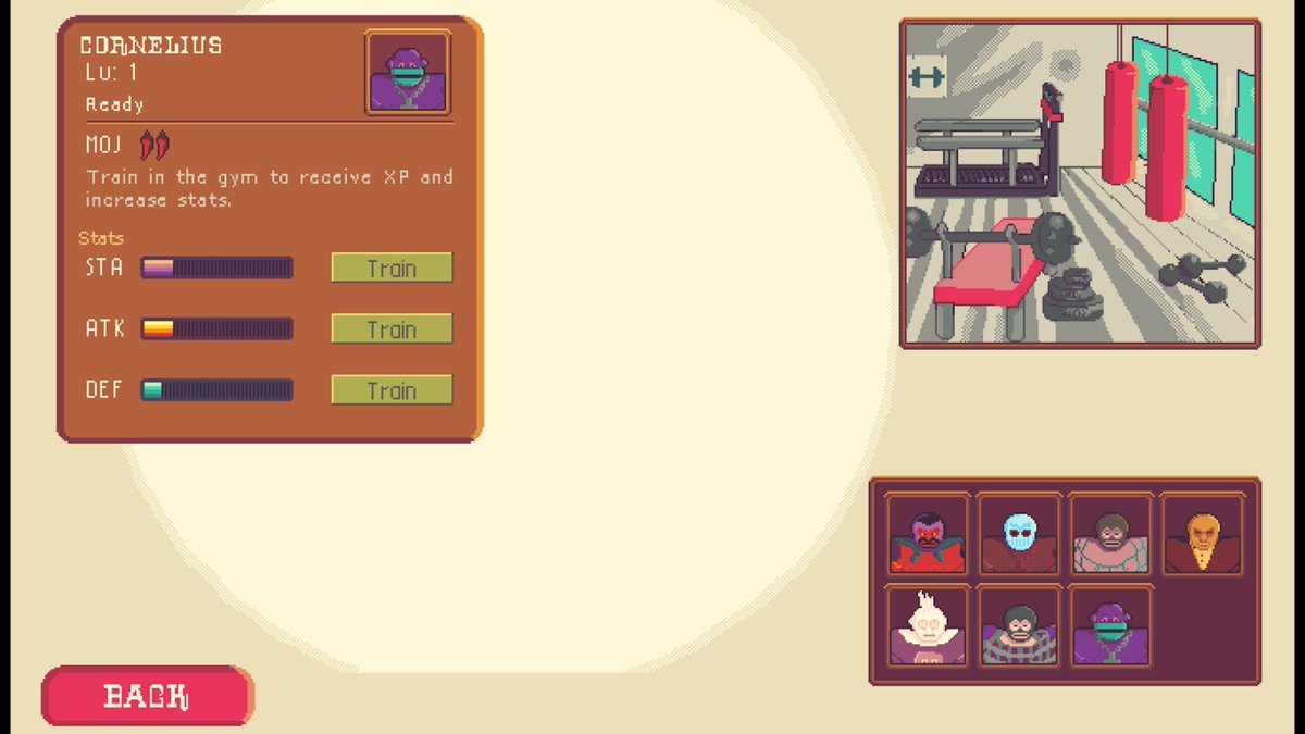 You can train any of the 3 stats of a selected luchador. Note that once you have put a luchador in the GYM they will be locked for at least 1 hour, or you could let the luchador train up until 24 hours to receive more XP. 

#Crypto #blockchain #games #Cryptogames #PhantasmaChain