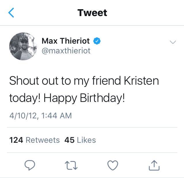 Kristen Stewart doesn\t have message so let\s shout out happy birthday to Max Thieriot like he did to her 