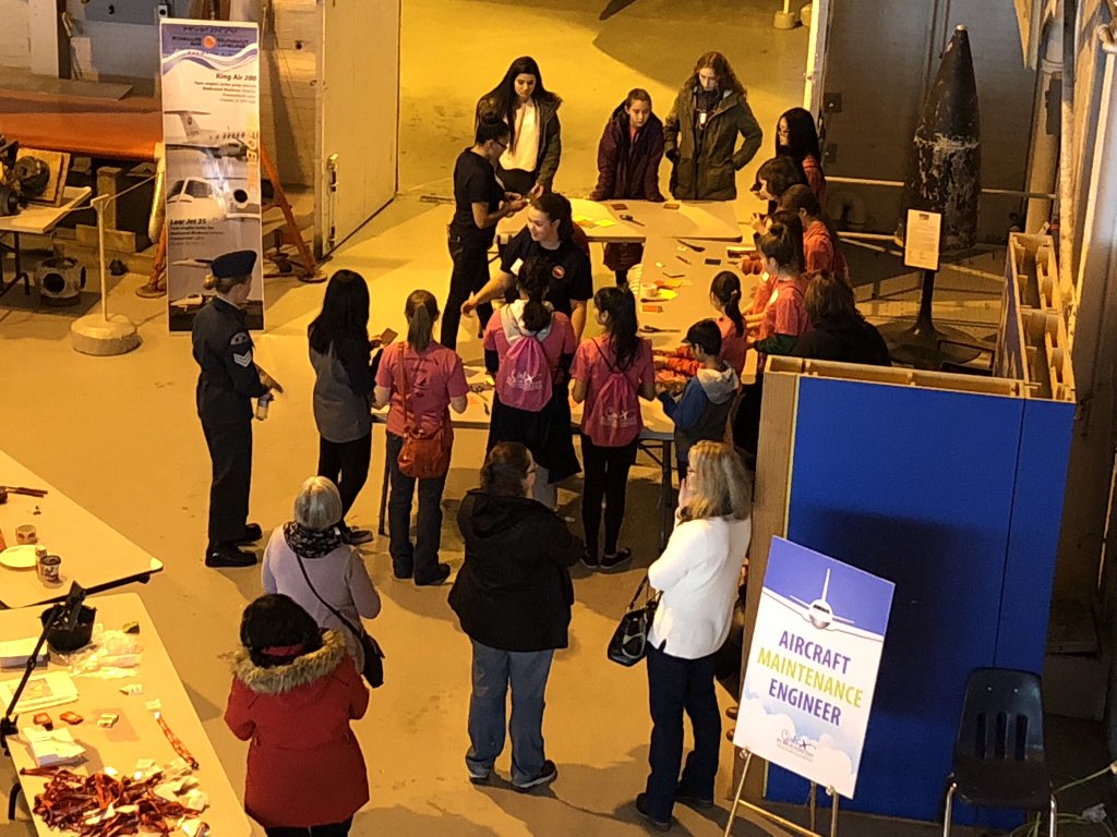 RoderLorne's tweet image. “Girls in Aviation Day” was another great success.  The future of Manitoba aerospace, is somewhere in amongst these ladies at the Royal Aviation Museum (RAMWC). @girlsinaviation @RoderLorne @HistoryoFlight @manitobatourism @manitobaaerospace