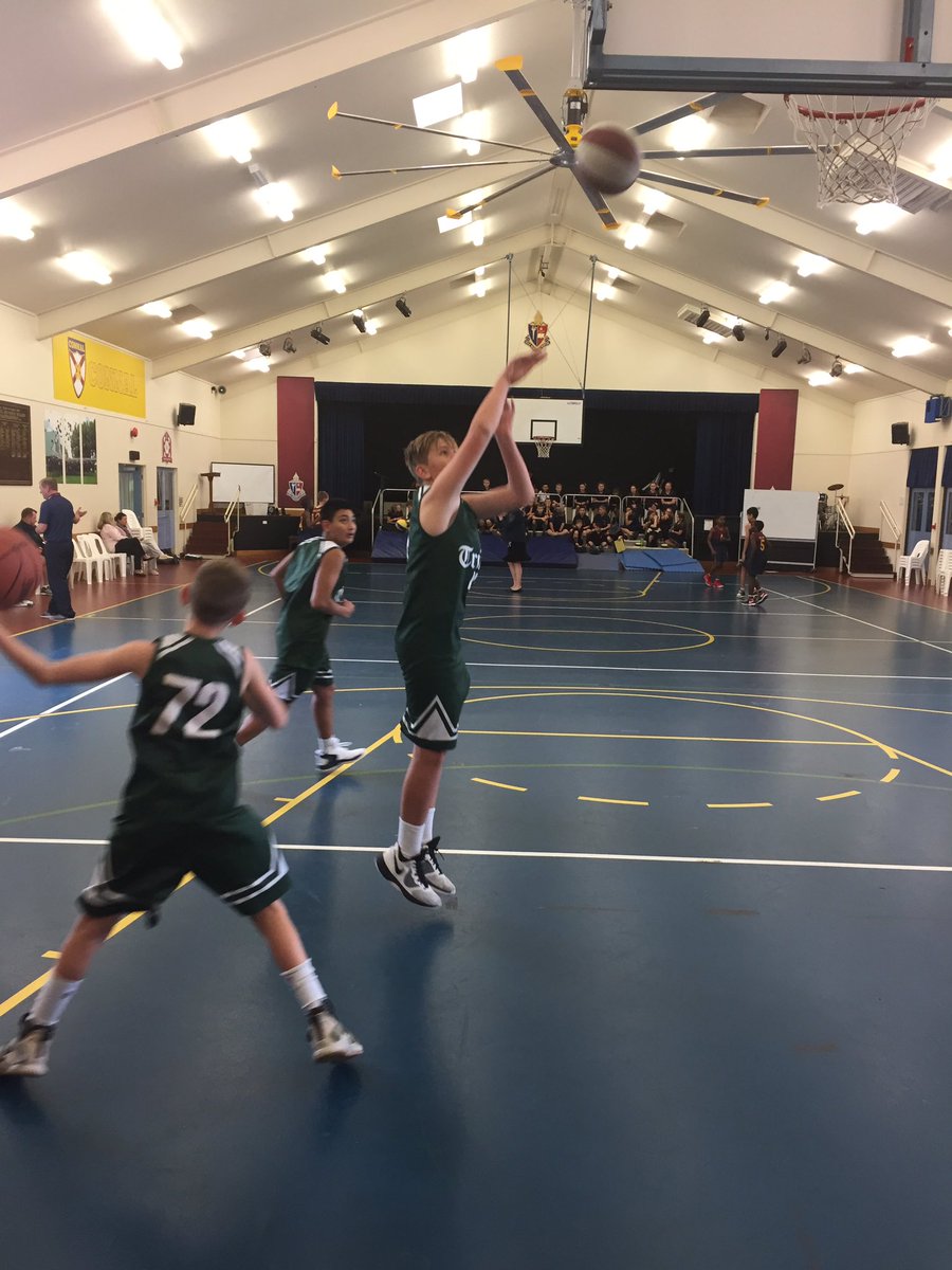Warm Up for the Basketballers ahead of the game against TACAPS <a href="/trinitygrammar/">Trinity Grammar School, Sydney</a>