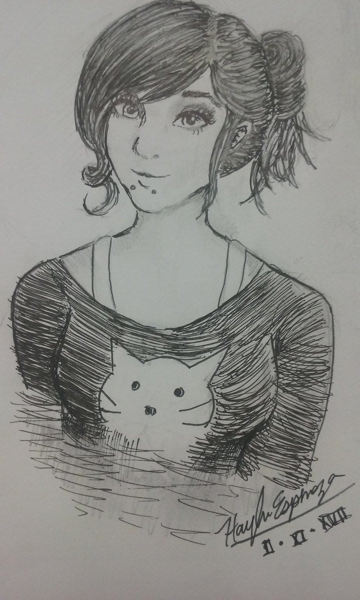 TAzonipse's tweet photo. #art #inksketch #blacknwhite #pierced #catshirt #cute #pretty #cat #kitty #snakebites #illustration https://t.co/aBzUa9OwWj
