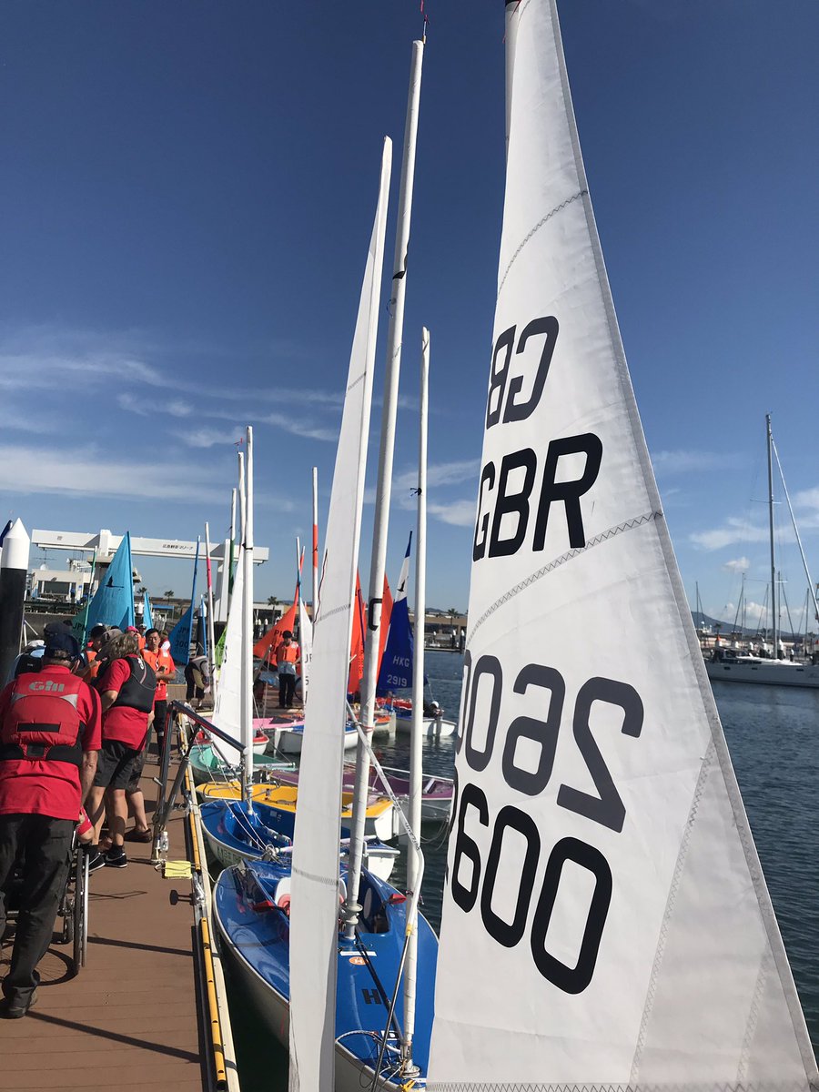 HansaClassUK's tweet photo. Getting ready for day 2 of the Hansa Worlds in Hiroshima #HansaClass #HansaWorlds2018 #Sailing https://t.co/ugUKFV1qgb