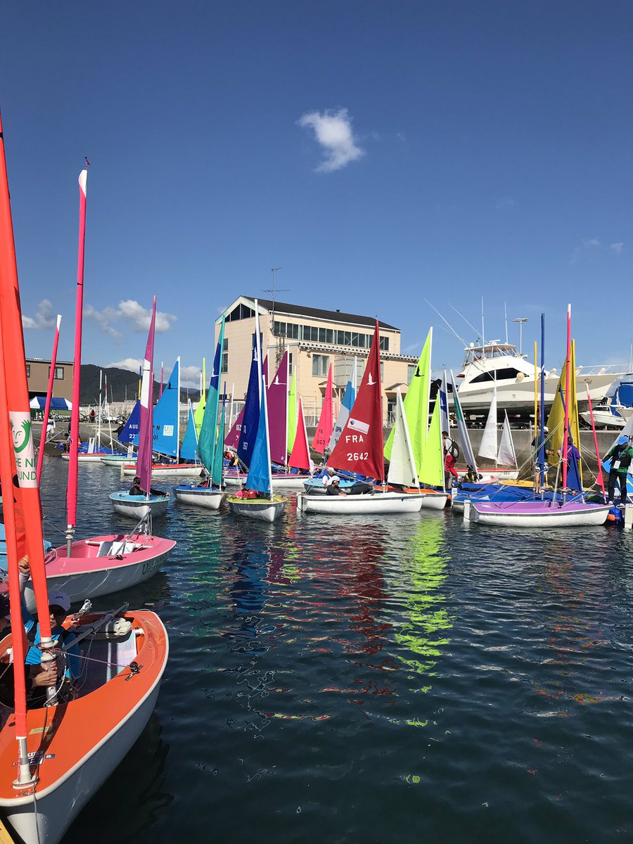 HansaClassUK's tweet photo. Getting ready for day 2 of the Hansa Worlds in Hiroshima #HansaClass #HansaWorlds2018 #Sailing https://t.co/ugUKFV1qgb