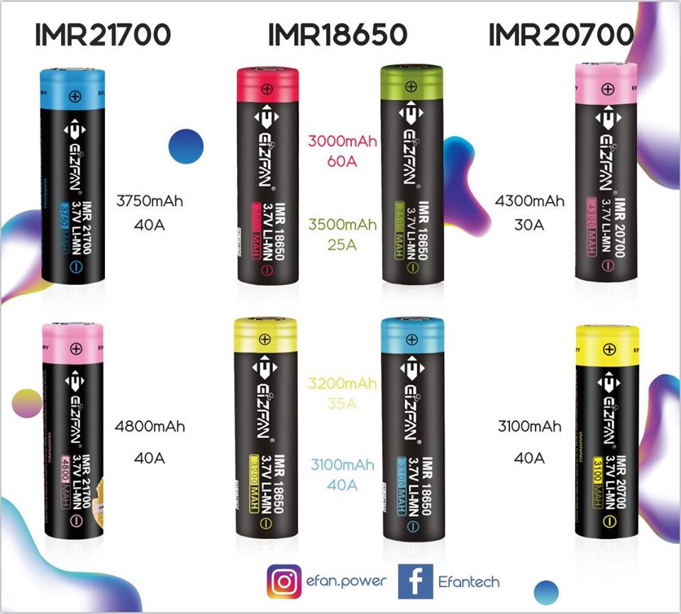 AlisaEFAN's tweet photo. Efan 18650/20700/21700 Series IMR Battery.💥
Efan NEWEST LUX S4 touch screen charger / Efan NEWEST Air M8 charger.💥
Which model are you looking for?😆😆
#efan #efanbattery #efancharger #battery #charger #ecig #smoke #vape #vapor #vaping #vaper #vapexpo https://t.co/G4DBTpwiX4