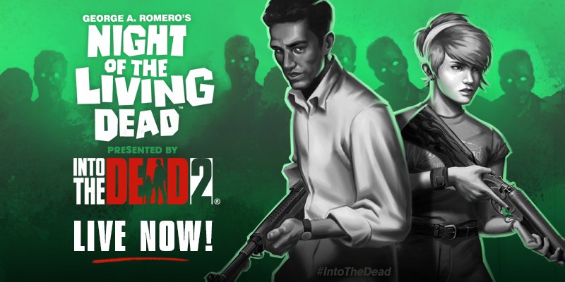 PikPokGames's tweet photo. LIVE NOW! Into the Dead 2 is proud to present George A. Romero's Night of the Living Dead event! Play it now!
#LoveLivingDead #NOTLD50 #IntotheDead https://t.co/gaXwz6AteY