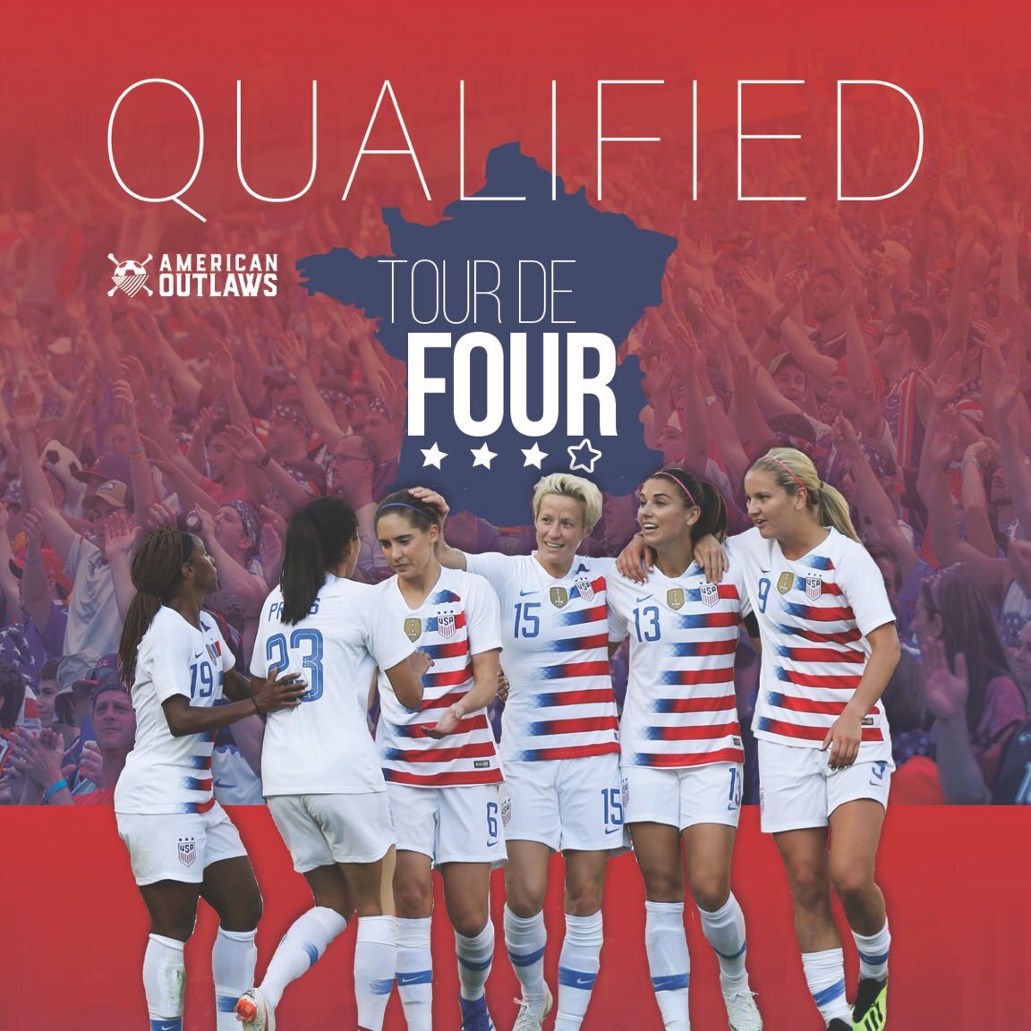 AmericanOutlaws's tweet photo. Q U A L I F I E D

Join us in cheering on this team in France next summer, and let’s give the best team in the world the best support in the world. #TourDeFour

Package info 👉 https://t.co/GIz1Im1Lzc https://t.co/fUYi75ByVw