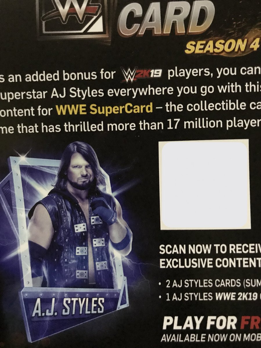 FutureChamp_YT's tweet photo. WWE 2K19 Deluxe Edition AJ Styles SuperCard Giveaway!! #WWE2K19 
#WWESuperCard 

4rd Code Giveaway!

TO ENTER THE GIVEAWAY!
1,Follow Me On Twitter!
2,Subscribe To My YT Channel FutureChamp and Turn On the bell!
3,Tweet/DM a pic to confirm you have subscribed!
4,RT This Tweet! https://t.co/EYwyVdaxvB