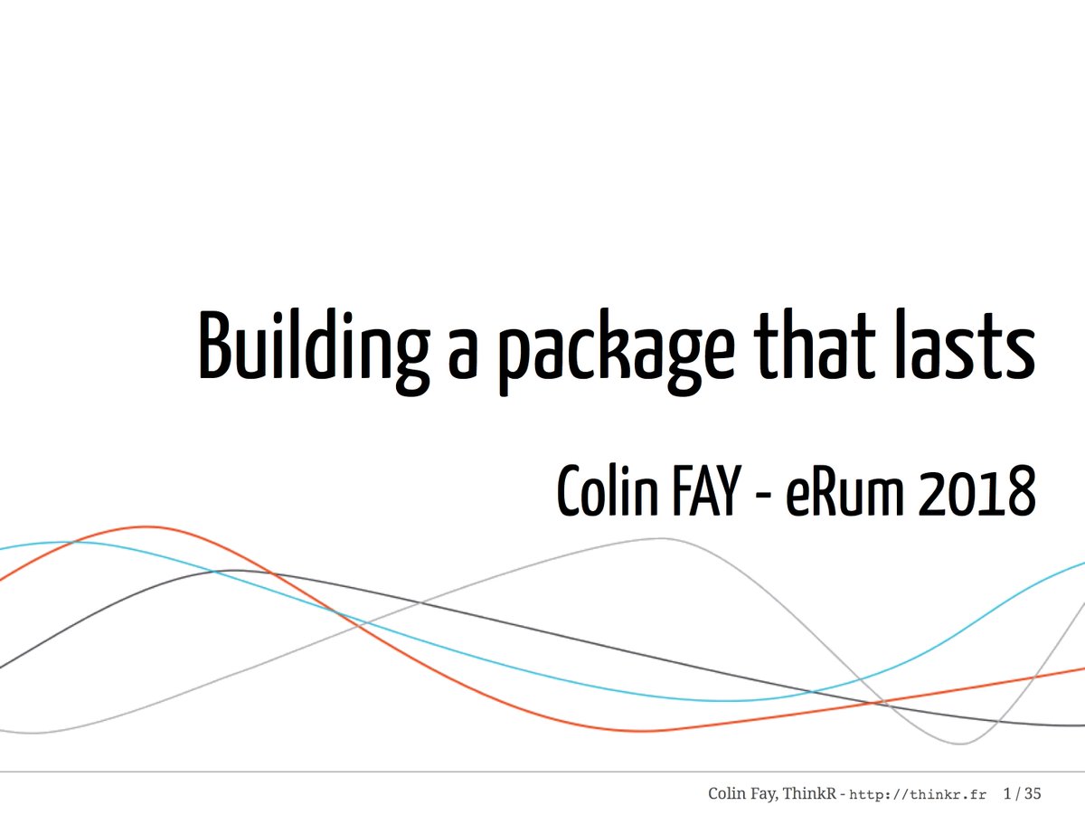 dataandme's tweet image. 📽 Excellent slide decks from @_ColinFay's workshop:
📦 "Building a package that lasts" 
buff.ly/2L5cP8O #rstats #eRum2018