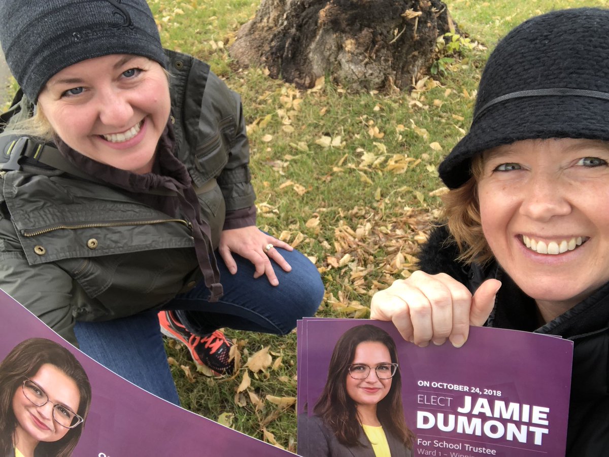 Thankful for all the great help this weekend helping to get the word out about my campaign!  The cool temps and snow were no match for the warm receptions at the door!  Another great weekend meeting community members in Ward 1!  #wpg18