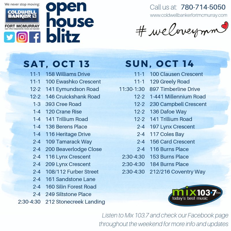 CBFortMcMurray's tweet photo. Still time #weloveymm #openhouse blitz #ymm https://t.co/wA9PKsjSoZ