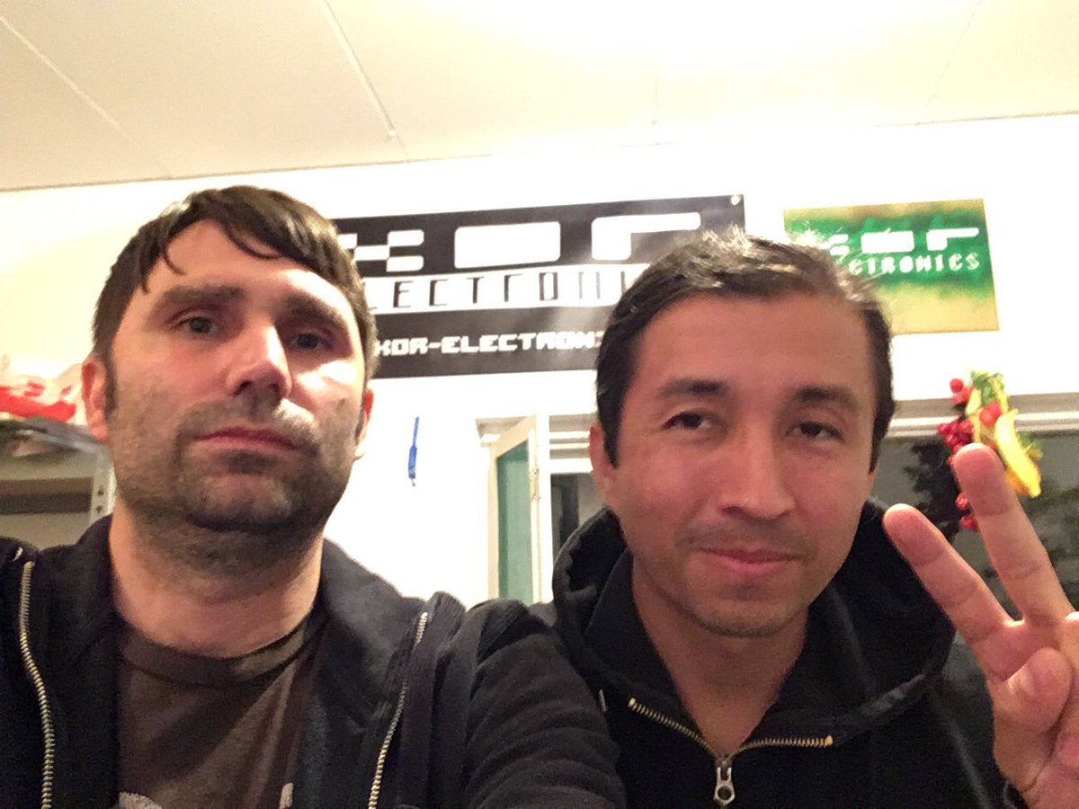 xor_electronics's tweet photo. Baseck visiting the XOR Studio chatting about the NerdSEQ and it’s future functions/expansions #nerdseq #baseck #xorelectronics https://t.co/YK6ClNCR50