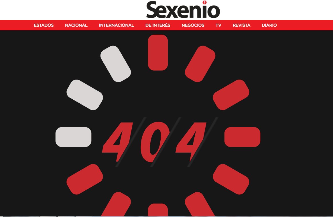 A alguien no le parece lo que se publica en #Sexenio y otra vez nuestra página sexenio.com.mx está siendo atacada.