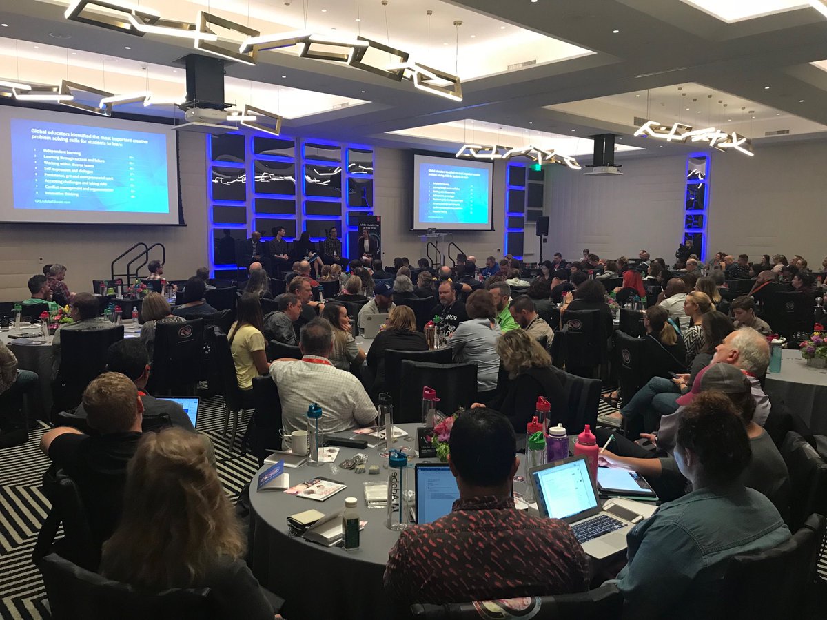 Malasharma's tweet photo. Over 200 educators discussing the connection between #creativity and employability at ⁦@adobemax⁩ #education #adobemax2018 https://t.co/4ynWD2Xasb