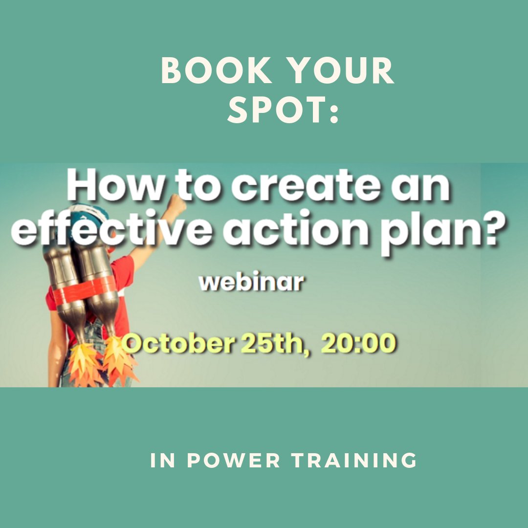IPT_consulting's tweet photo. We are waiting for you on our next webinar on 25th of October! This time we will discuss how to create an effective action plan? 
Register now: https://t.co/DR88H8tDId https://t.co/Gf5Kq3zZJ1