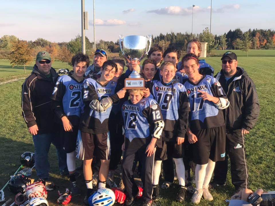 LacrosseOshawa's tweet photo. #OBKShoutout to @OMFLL #FallBall U16 B Champs #OBKProud #OBKThanks to the #OBKCoaches #OBkPlayers #ObkVolunteers and #OMFLLVolunteers for great 2018 Fall Season!! https://t.co/NCLhUylZuG