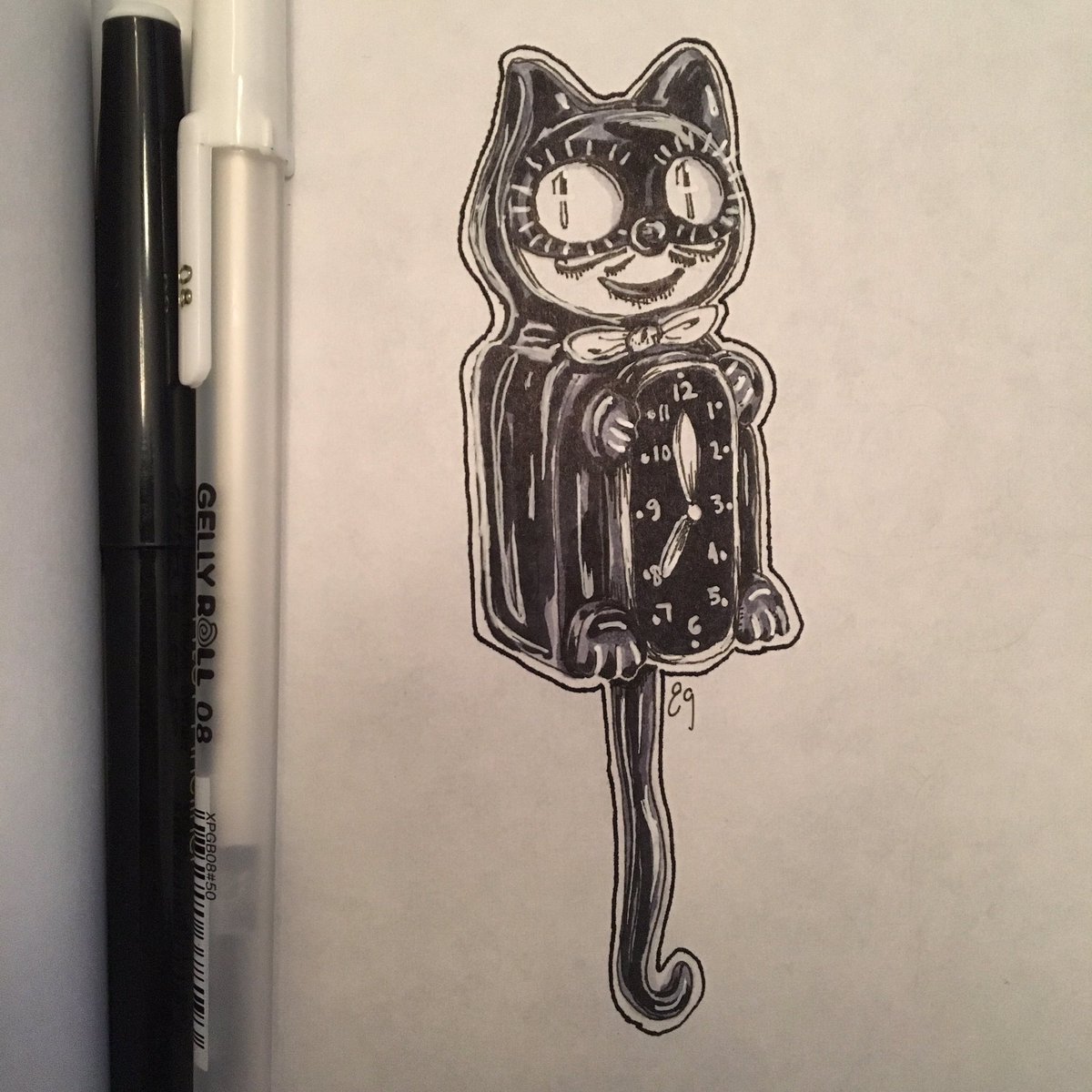 snailclowns's tweet photo. #inktober day 14: kit kat klock 😺
.
.
.
#inktober2018 #kitkatclock https://t.co/LAMSErIWQr