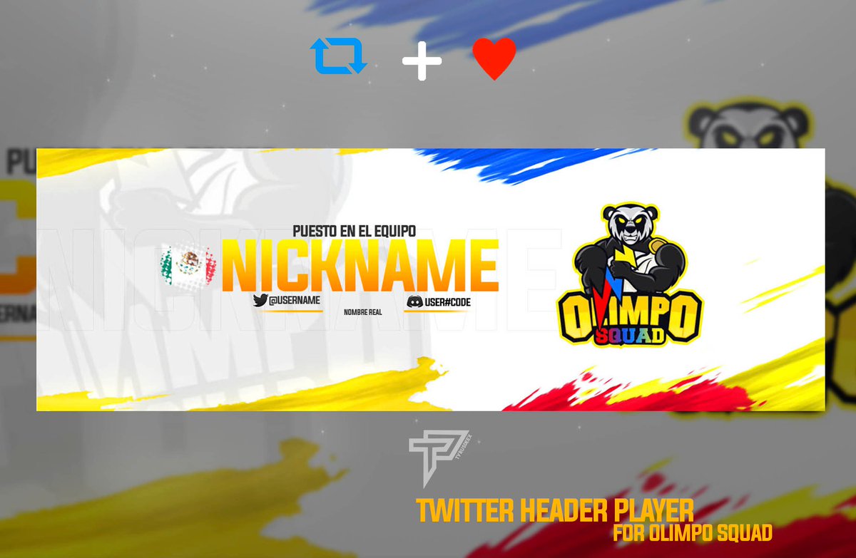 Twitter Header Player for @OlimpoSquadCO 
Hope you like it!
🔁RT &amp; ❤️LIKES are appreciated.