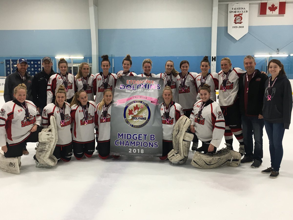 Shonyns's tweet photo. Pink on The Rink Champions - 6 games undefeated #pinkontherink #southhuronsabres #midgetb #greathockeyweekend https://t.co/QYJNgqXyqe