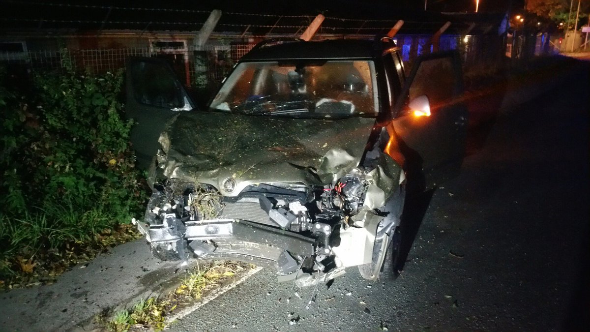 LancsRoadPolice's tweet photo. RTA outside Halton Army Camp.. This was a Skoda Yeti... Now going to the recycling bay! Foolish speed in a 30 limit, driver lost control.. minor injuries luckily.. just a reminder Halton Road now 30mph.. Speed enforcement to follow... you have been warned... https://t.co/JkmaSXWsux