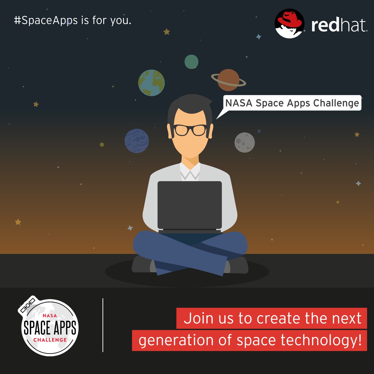 RedHatAPAC's tweet photo. Join one of the largest hackathons of the year empowering open data - NASA’s International #SpaceApps Challenge sponsored by #RedHat. Showcase your problem-solving skills for the greater good.
Learn more - https://t.co/WSx8GqmCG6 #SpaceAppsSydney https://t.co/F7bZRnneLu