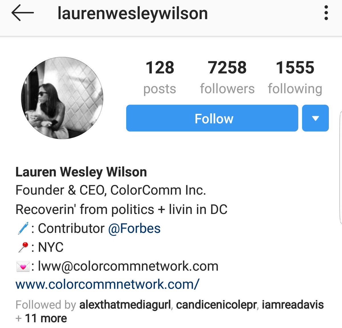 Lauren Wesley WilsonIG: laurenwesleywilsonFounder & CEO of ColorComm IncContributor at Forbes