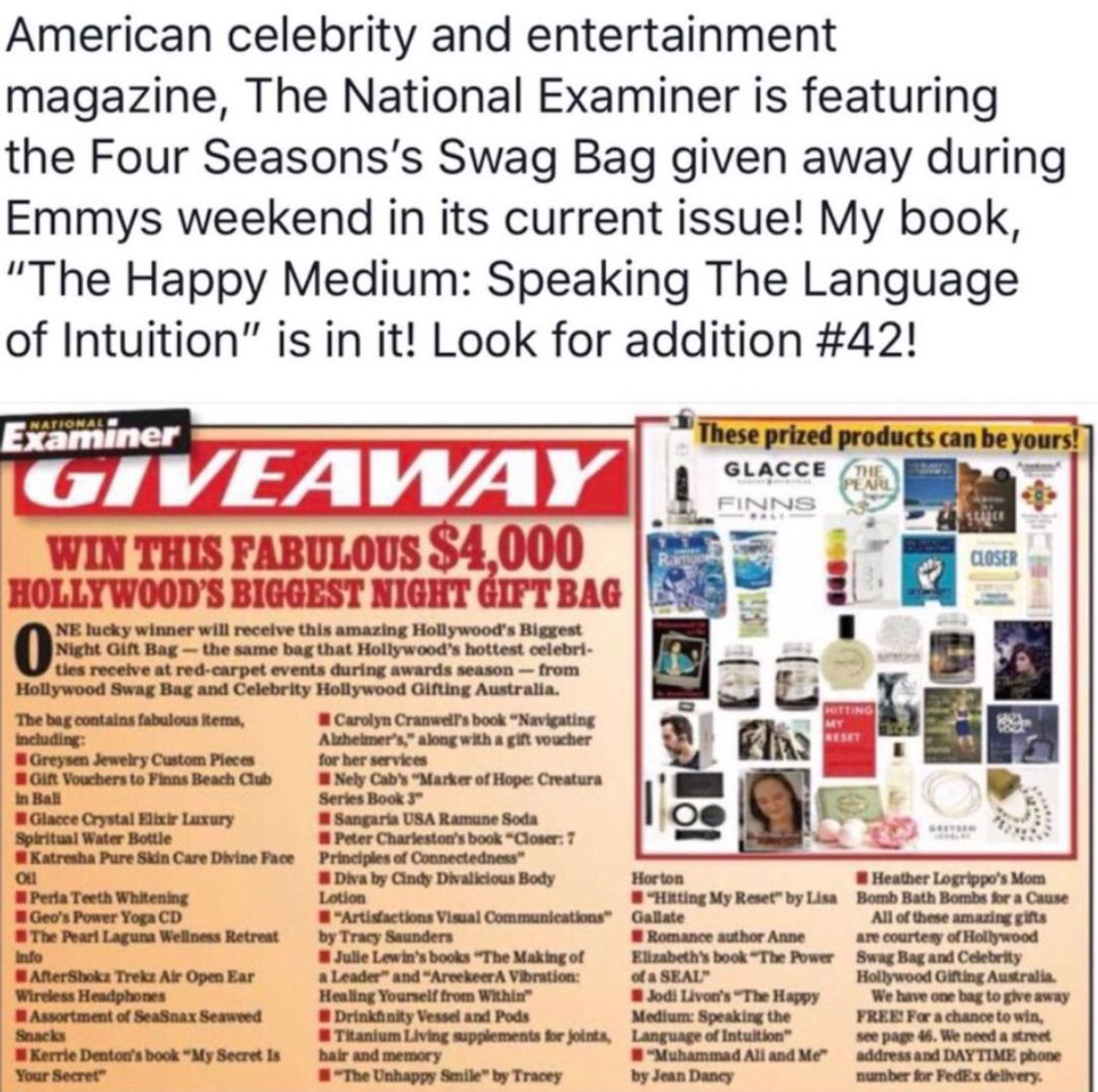 JodiLivon's tweet photo. #happyreading #emmysweekend #thehappymedium https://t.co/kRzggu0j9Y