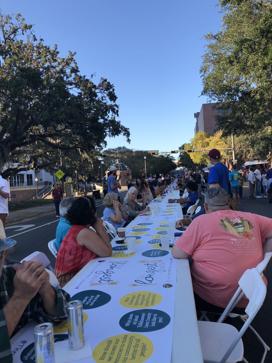 Fountain4Judge's tweet photo. Loved breaking bread with complete strangers, who, after sharing a meal together, we now call friends. We shared our life experiences and exchanged ideas about making TLH a better place. #longesttable #Lisa4Judge #Vote4Lisa @COTNews @LeonCounty @VillageSquareFL @TalChamber https://t.co/kVDanjFsu3