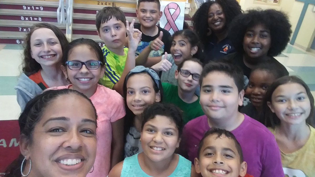 WLES_OCPS's tweet photo. The National Elementary Honor Society students doing their part in bringing breast cancer awareness to our school community. Stop by the front office, we are selling pink bracelets and pink ribbon pins for $1. #NEHS #BreastCancerAwareness #SupporttheCure https://t.co/qZJ2F8zHil