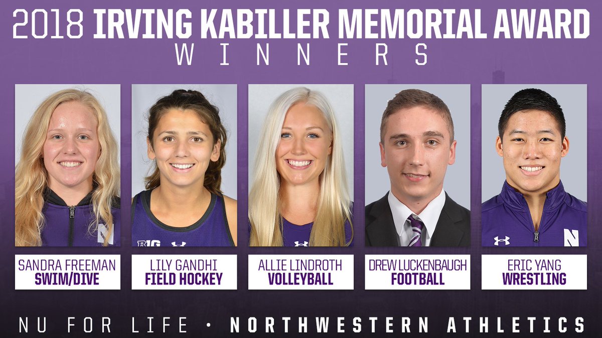 NUforLife's tweet photo. Very proud to announce the newest crop of Kabiller Award winners. 

These #B1GCats student-athletes will receive a $5,000 grant for processional development. https://t.co/5bjWAA2Z6W