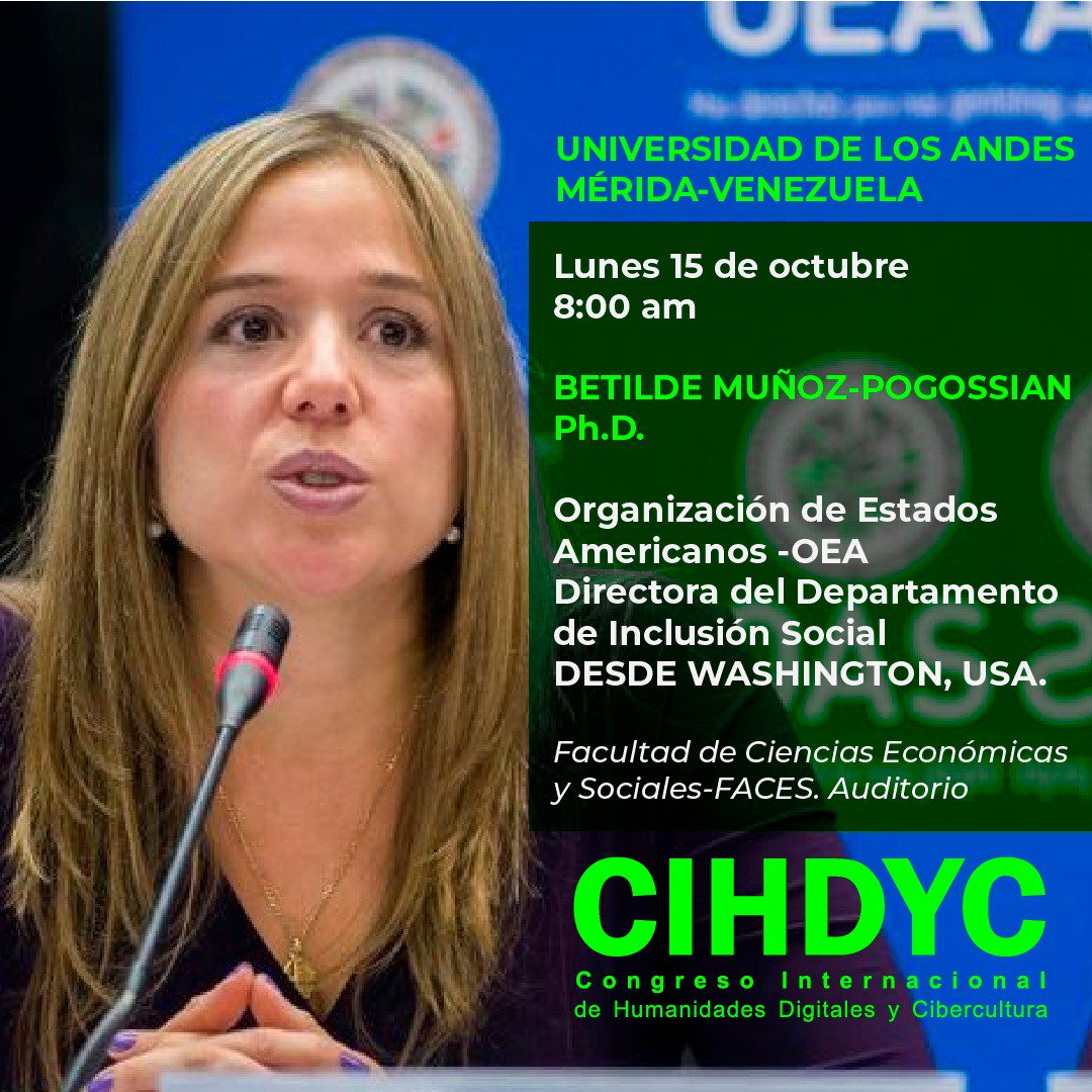 diazfranciscoj6's tweet photo. #ciberhumanidades #ULA #libertad #CIHDYC #congresociberula https://t.co/rlWe6a0NzC