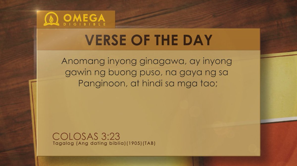 GoodMorningKuya's tweet photo. Good Morning mga Kasangbahay! Here is our Verse of the day! Colossians 3:23 https://t.co/2CoFQv8gaT