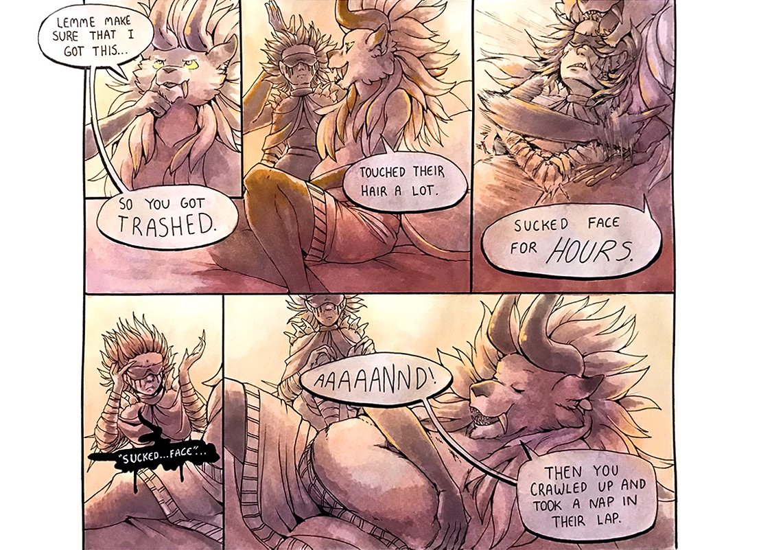 friedunicornstu's tweet photo. #Inktober Day 13!
Atra's chatting with Siyrai about that fateful moment many years ago. Get you a best friend who razzes you for your awkward mistakes.
#Inktober2018 #Inktoberday13 #Inktober2018Day13 #art #illustration #feathersandbones #posca #copic #watercolor #moleskine https://t.co/DUqhSafvOd
