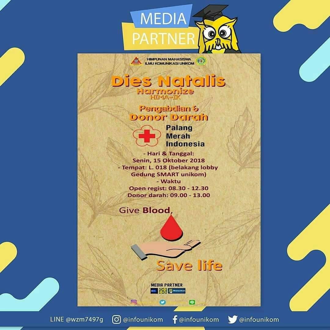 #INFO #DonDar #Bandung | 15 Oktober 2018 | 08.30 - 13.00 | Belakang Lobby Gedung SMART UNIKOM | <a href="/june_bfl/">June Malkan</a> cc <a href="/BFLBandung/">BFL Chapter Bandung</a> <a href="/KaskusBandung/">KASKUS Reg. Bandung</a> <a href="/DonDarBDG/">Komunitas Donor Darah Bandung</a>