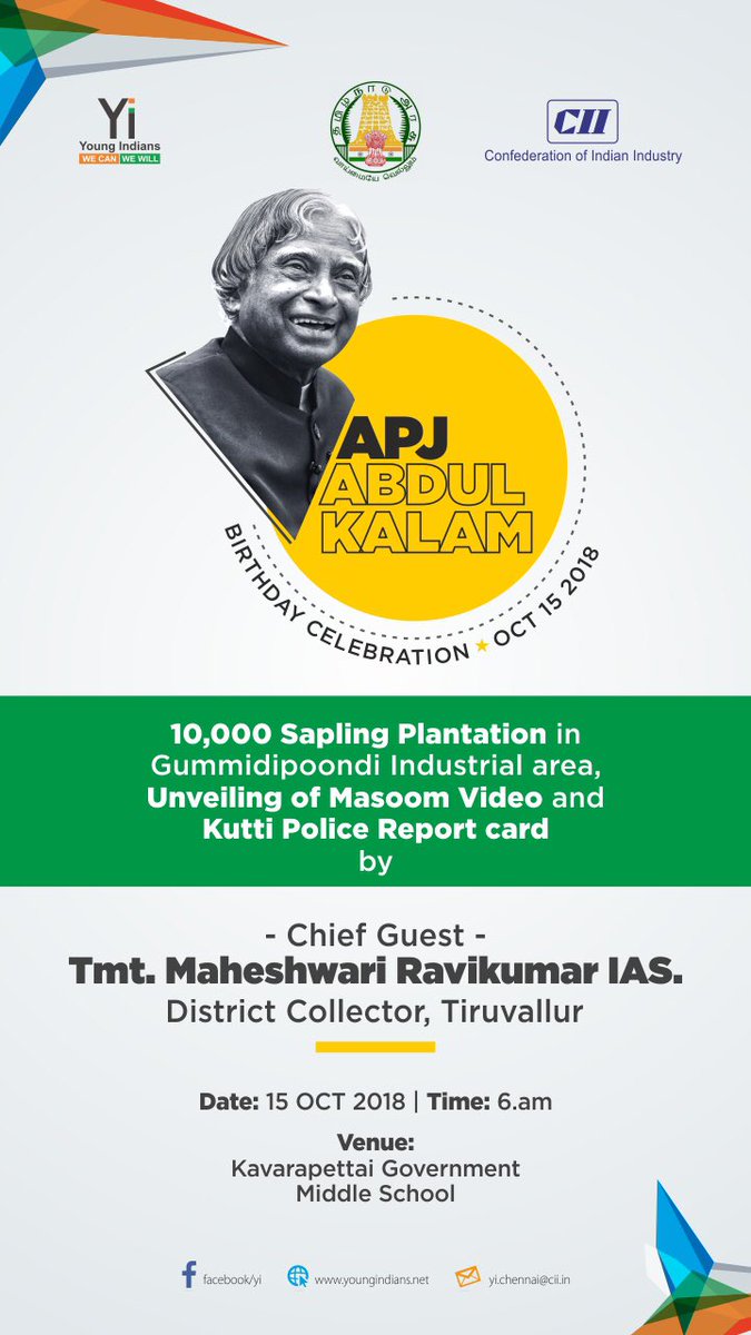 #EarlyMorning Up and began ☺️ #APJ #Kalam What’s the best way to celebrate his birthday if not with the saplings plantation and an awareness on #ChildSexualAbuse and #Roadsafety #YiChennai <a href="/MasoomYi/">Yi Masoom</a> #PlayYourPart