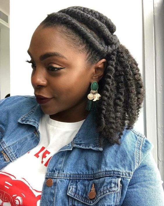 Natural Hair Queen On Twitter Natural Flat Twist Hairstyle Idea