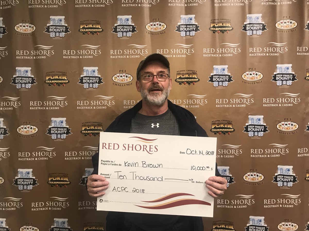 Red_Shores's tweet photo. Congratulations to our 4th place finalist, Kevin Brown! #ACPC2018 #Poker #PEI https://t.co/jpr7j4QXqA