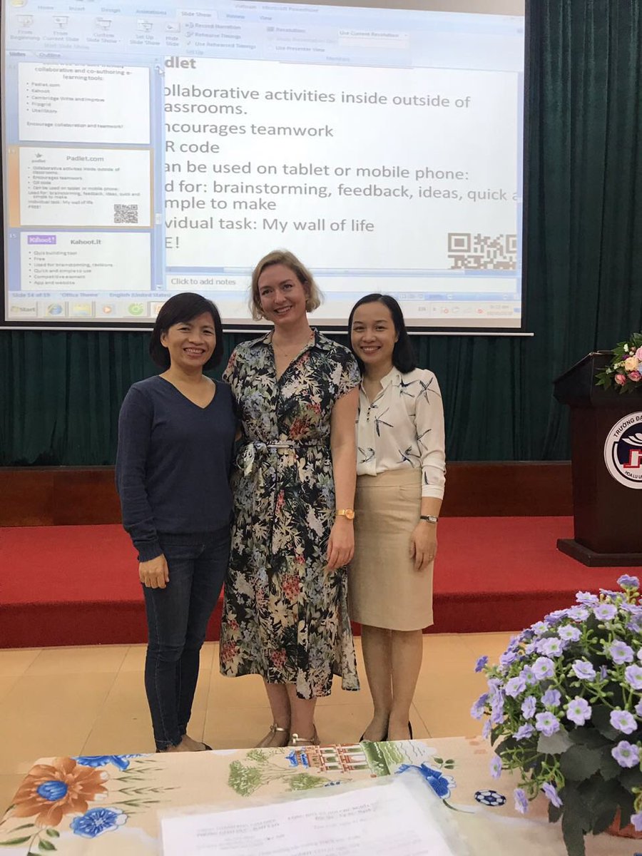 mariannagoral's tweet photo. Thank you #HoaluUniversityvietnam for inviting me to speak about my #EPresearch and the application of #technology in #languagelearning. #exploratorypractice #edtech #techtools #elearning 🎓🎓🎓 https://t.co/qWkjubLLuE