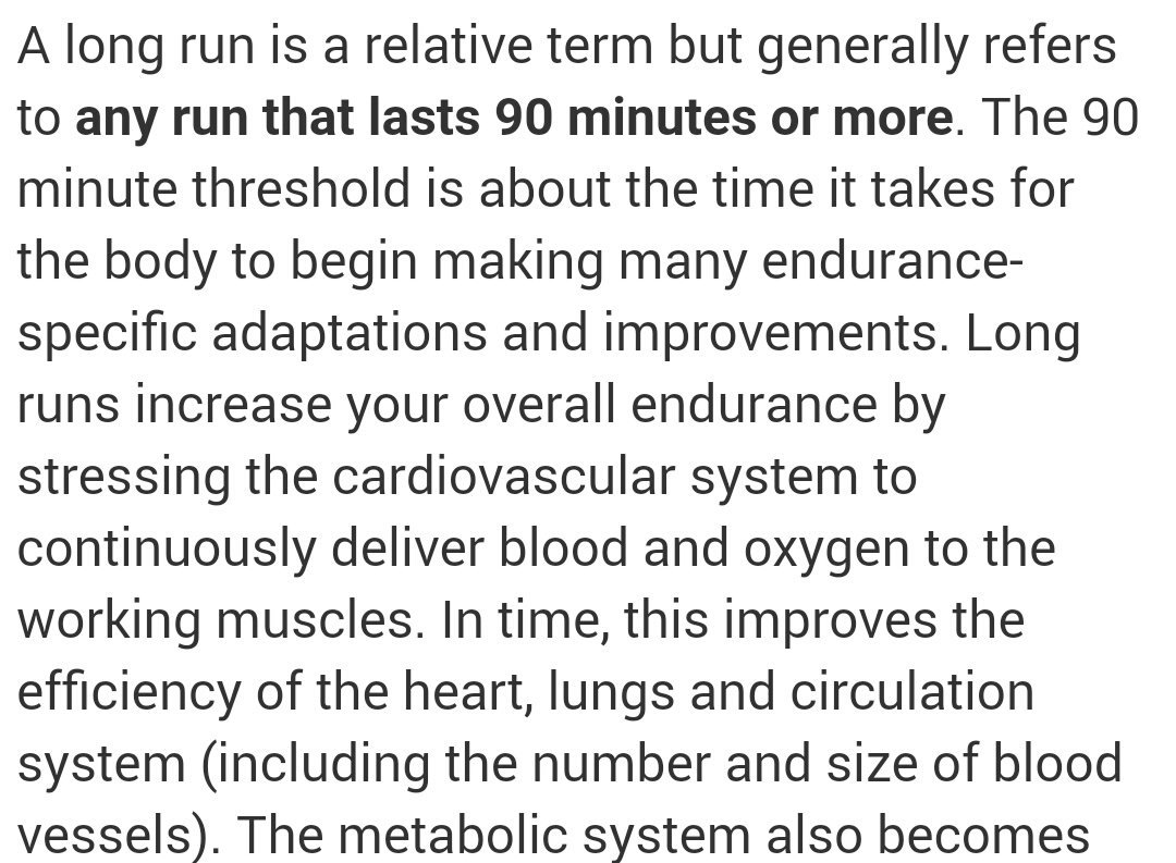 k_munir84's tweet photo. Kebanyakan benefits long run diperoleh bila kita spend at least 90 minit (utk yg baru) dan up to 3 jam (utk experienced runner).

Gambar2 kat bawah adalah petikan drpd beberapa artikel berkenaan hal ni.

Jadi seminggu sekali jgn lupa lari at least 90 minit utk improve endurance. https://t.co/P5m6aLxi3E