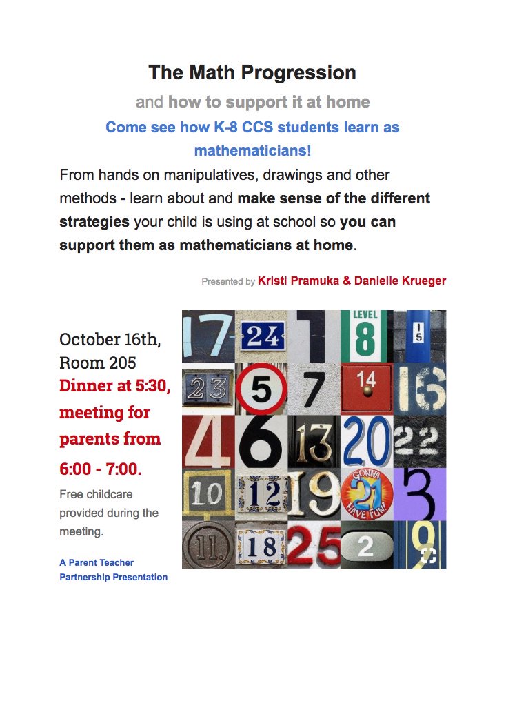 CornwallSchool's tweet photo. CCS Teachers Danielle Krueger and Kristi Pramuka presenting on the progression of math learning. Parents can learn more about how to support math learning! https://t.co/lMpkvHhXQ3