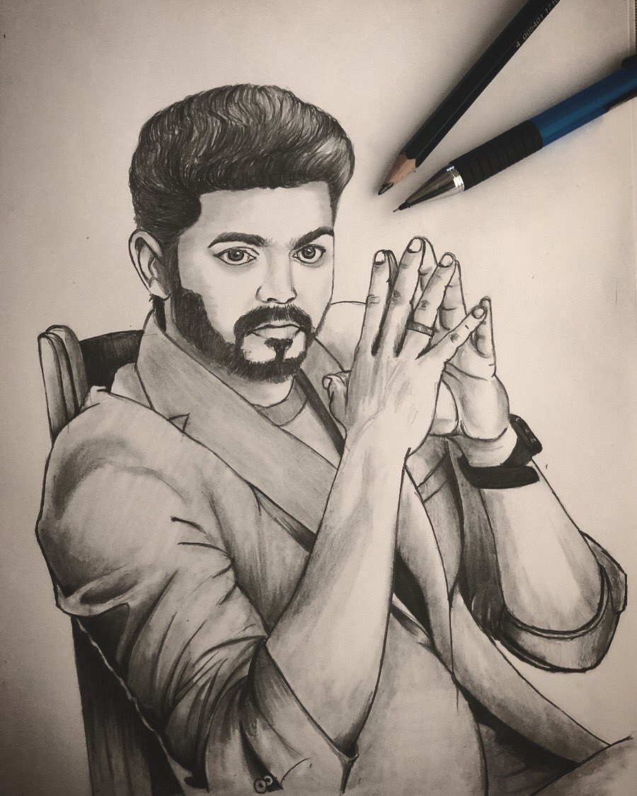 Vijay Drawing Photos Download