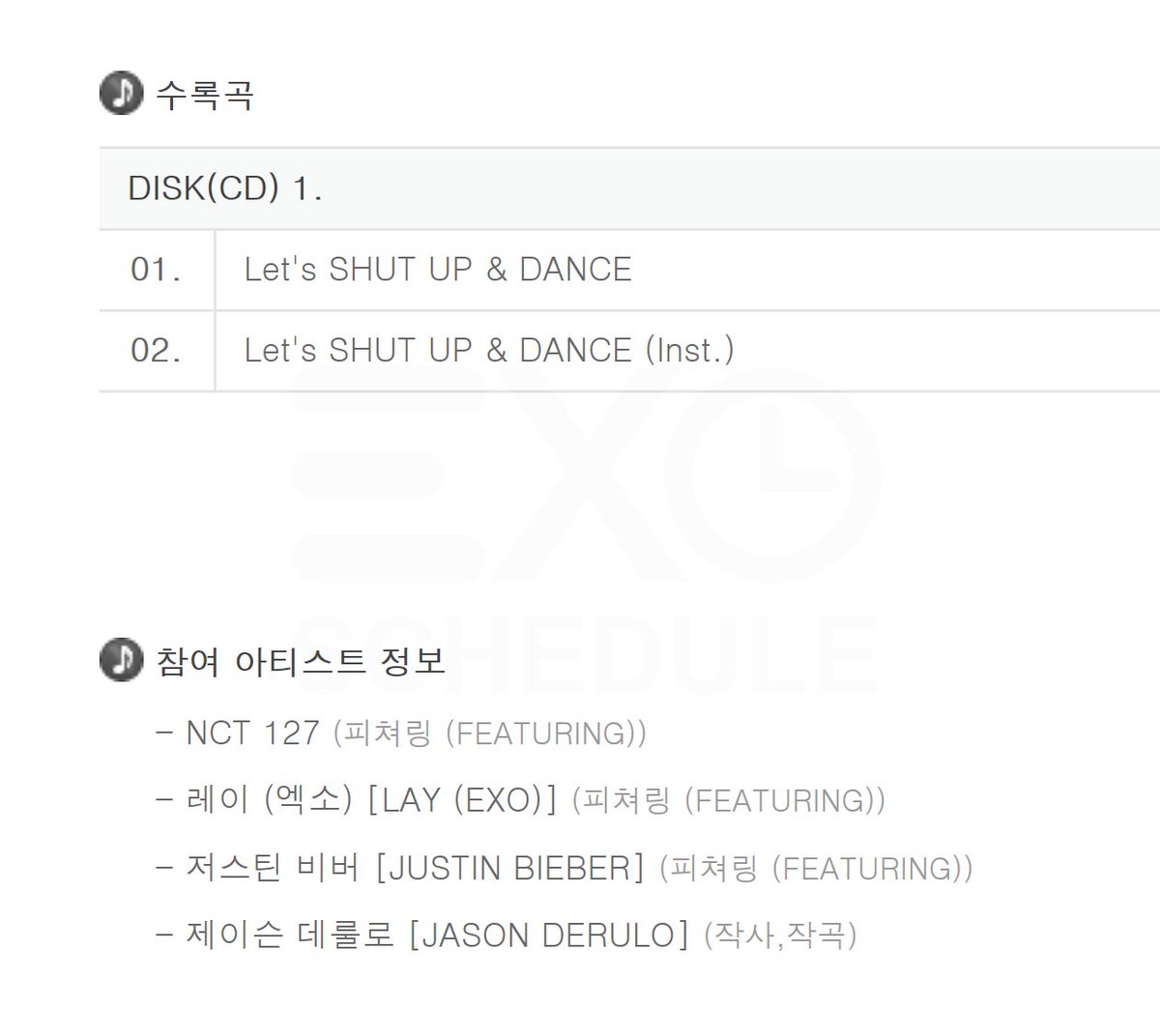 exo_schedules's tweet photo. UPCOMING RELEASE

A Tribute to Michael Jackson < Let’s SHUT UP &amp; DANCE >

Coming Soon
🗓️ 16th November 2018

🎤 Featuring: Justin Bieber | NCT 127 | LAY
🎼 Lyrics &amp; Composition: Jason Derulo

#EXO #LAY #LAYZHANG @LAY_zhang_ https://t.co/VLOx7SYBVM