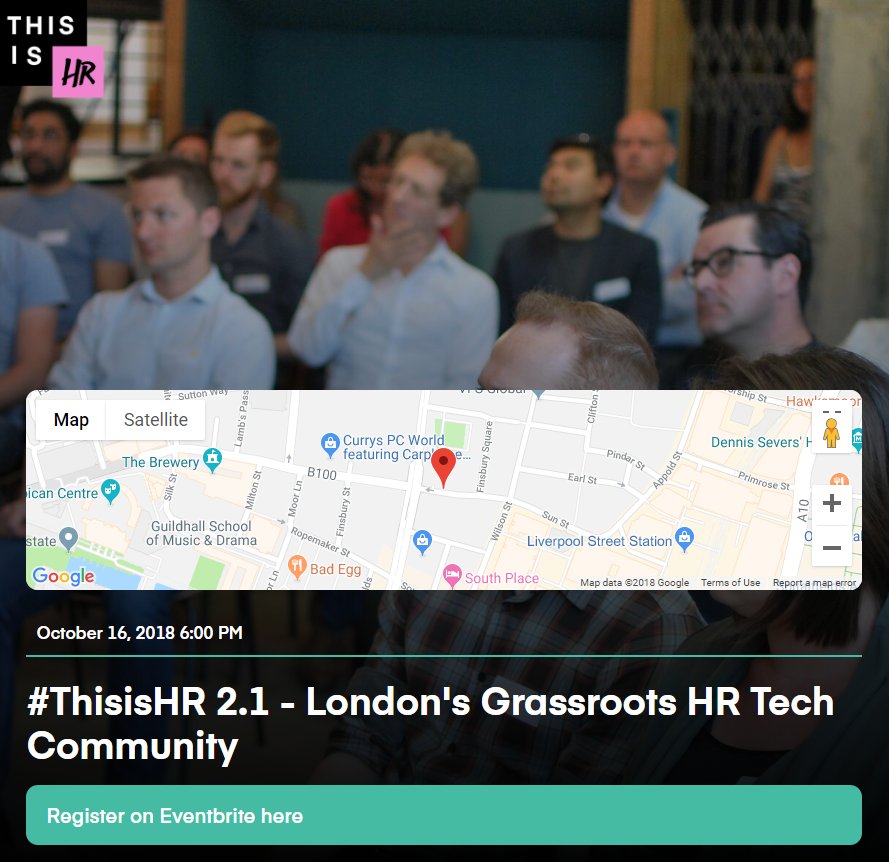 ThisIsHRuk's tweet photo. Do you work in HR and want to find out more about the HR technology scene? Register for free to attend #ThisisHR London's Grassroots #HRTech Community tomorrow at @RunwayEastLDN. Guest speakers: @grohappyteam, @WeaveeApp, and HR Tech Partnership. 

https://t.co/EbZHksBHcD https://t.co/X6I7J0qxAe