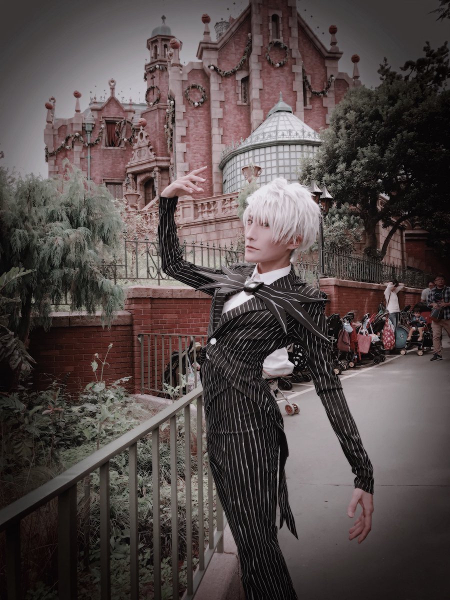 今日はナイトメアビフォアクリスマスのジャック仮装をしてます💀 ame