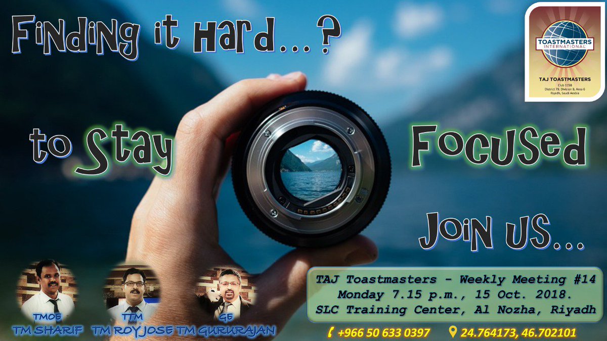 DDistrict79's tweet photo. Merry Monday to all! Have a focus Monday, let us join our fellow friends from Serendib, Sabic Stars & Taj TMC with their meeting. #area6 #area38 #divisionb #district79 #bridgetoeminentgrowth #Toastmasters #Meeting #Riyadh #central @District79SA https://t.co/jmErKbH273