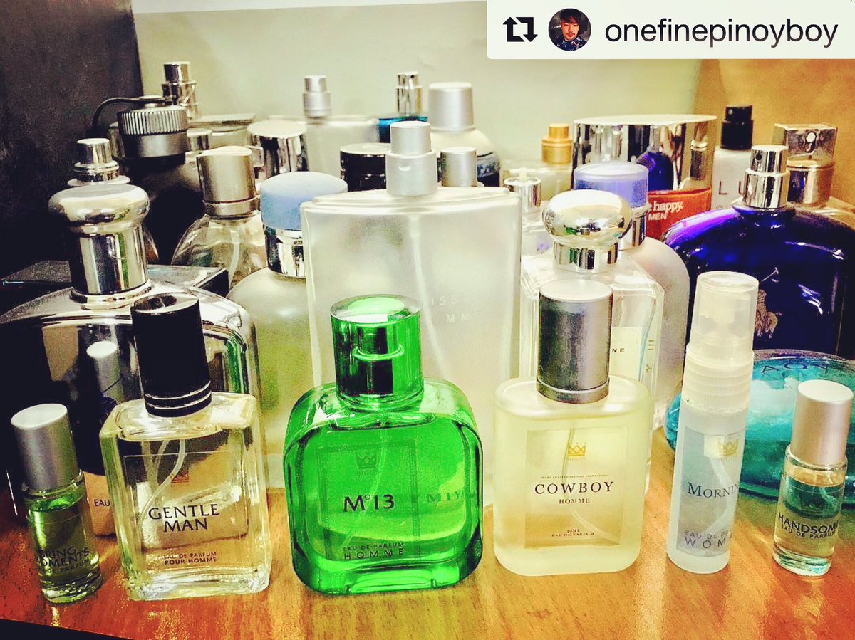 migoscreations's tweet photo. #Repost @onefinepinoyboy 

In front are exciting additions to the cologne stash I have in my office. I don’t normally try local scents but this line is finely crafted by an artisan who also happens to be a friend. @migoscreations https://t.co/cxiI0D4NGB