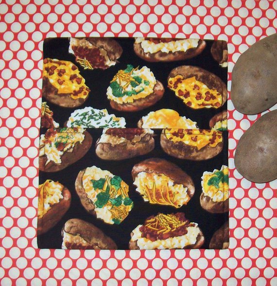 Microwave Baked Potato Cooking Bag / Spud Sack by nstitches4u Check It Out #bakedpotato #microwavecooking #bakedspud etsy.me/2EkATQU